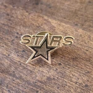 Dallas Stars Vintage NHL Hockey Enamel Lapel Pin Gold Tone Logo Tie Tack Fan